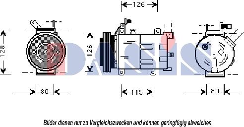 AKS Dasis 851027N - Компресор, климатизация vvparts.bg