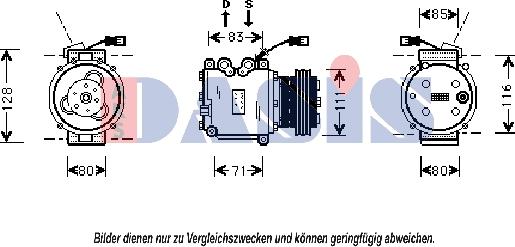 AKS Dasis 851101N - Компресор, климатизация vvparts.bg