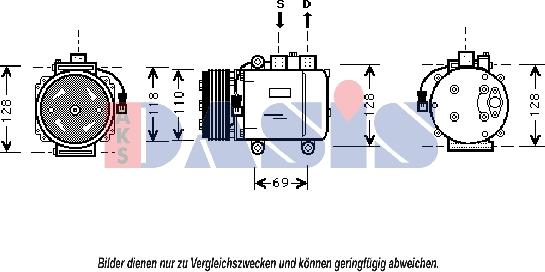 AKS Dasis 851110N - Компресор, климатизация vvparts.bg