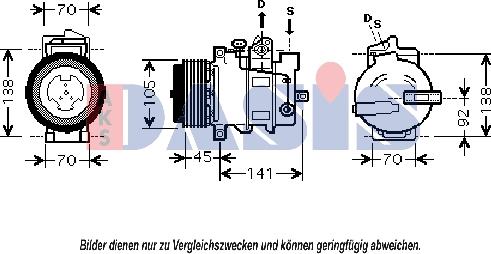 AKS Dasis 851851N - Компресор, климатизация vvparts.bg