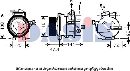 AKS Dasis 851802N - Компресор, климатизация vvparts.bg