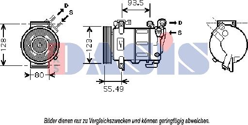 AKS Dasis 851813N - Компресор, климатизация vvparts.bg