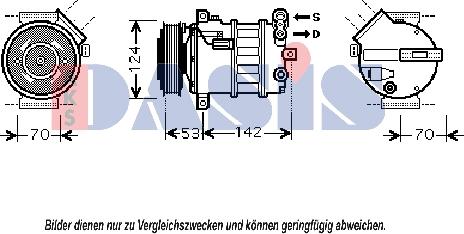 AKS Dasis 851885N - Компресор, климатизация vvparts.bg