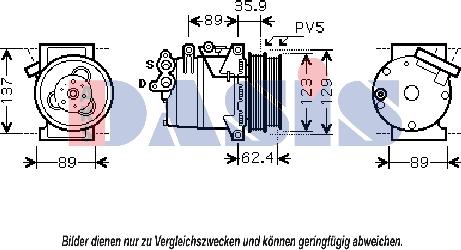 AKS Dasis 851829N - Компресор, климатизация vvparts.bg