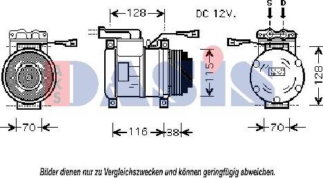 AKS Dasis 851396N - Компресор, климатизация vvparts.bg