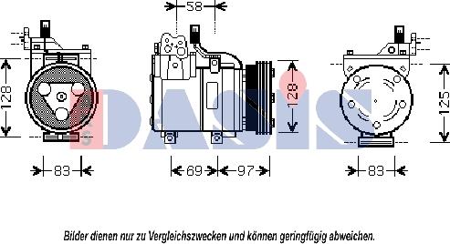 AKS Dasis 851391N - Компресор, климатизация vvparts.bg