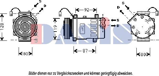 AKS Dasis 851369N - Компресор, климатизация vvparts.bg