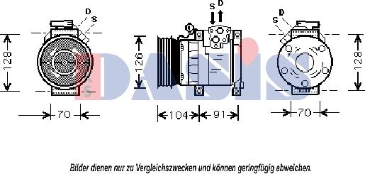 AKS Dasis 851363N - Компресор, климатизация vvparts.bg