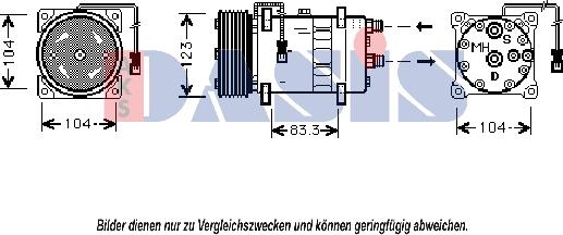 AKS Dasis 851300N - Компресор, климатизация vvparts.bg