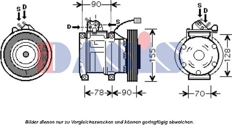 AKS Dasis 851389N - Компресор, климатизация vvparts.bg