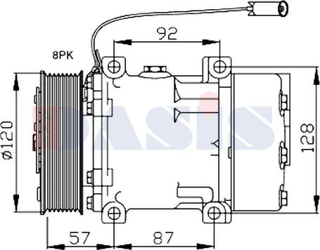 AKS Dasis 852446N - Компресор, климатизация vvparts.bg