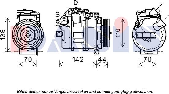 AKS Dasis 852551N - Компресор, климатизация vvparts.bg