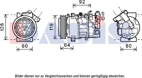 AKS Dasis 852612N - Компресор, климатизация vvparts.bg