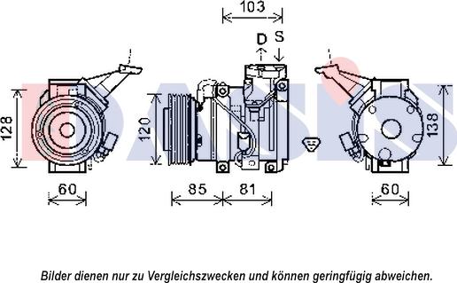 AKS Dasis 852617N - Компресор, климатизация vvparts.bg