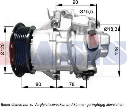 AKS Dasis 852678N - Компресор, климатизация vvparts.bg