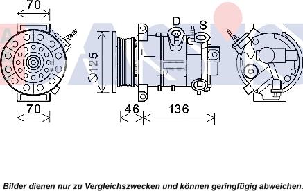 AKS Dasis 852811N - Компресор, климатизация vvparts.bg