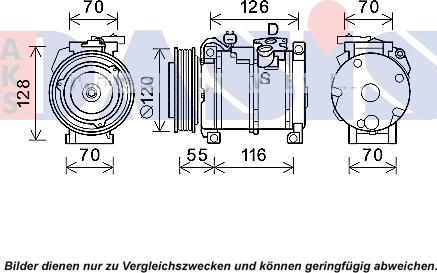 AKS Dasis 852812N - Компресор, климатизация vvparts.bg