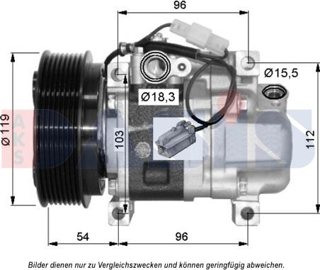 AKS Dasis 852776N - Компресор, климатизация vvparts.bg