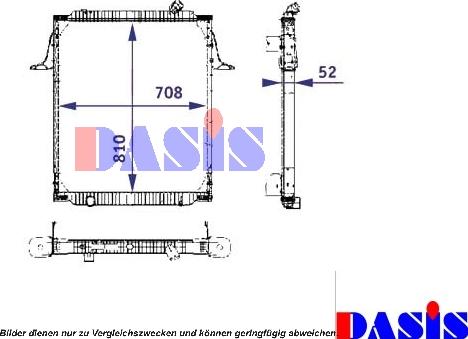 AKS Dasis 390000N - Радиатор, охлаждане на двигателя vvparts.bg