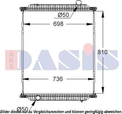 AKS Dasis 390008S - Радиатор, охлаждане на двигателя vvparts.bg