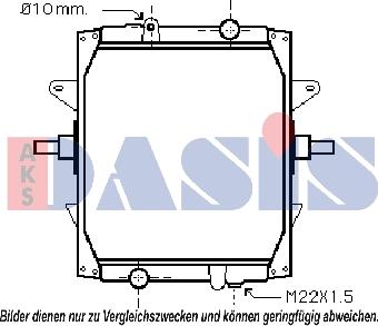 AKS Dasis 390016N - Радиатор, охлаждане на двигателя vvparts.bg