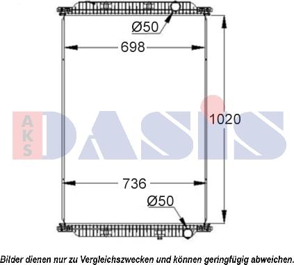 AKS Dasis 390028S - Радиатор, охлаждане на двигателя vvparts.bg