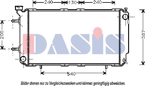 AKS Dasis 350009N - Радиатор, охлаждане на двигателя vvparts.bg