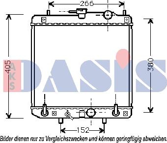 AKS Dasis 360017N - Радиатор, охлаждане на двигателя vvparts.bg