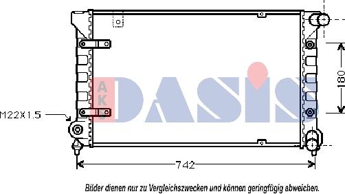 AKS Dasis 330050N - Радиатор, охлаждане на двигателя vvparts.bg