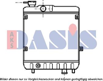 AKS Dasis 330002N - Радиатор, охлаждане на двигателя vvparts.bg