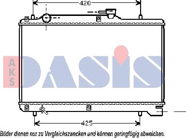 AKS Dasis 320430N - Радиатор, охлаждане на двигателя vvparts.bg