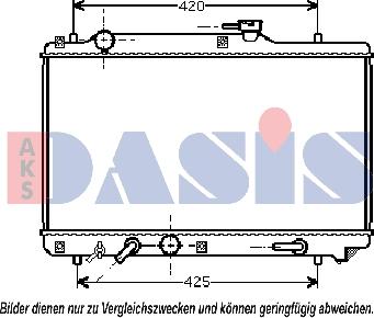 AKS Dasis 320004N - Радиатор, охлаждане на двигателя vvparts.bg