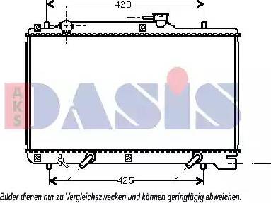 AKS Dasis 320014N - Радиатор, охлаждане на двигателя vvparts.bg