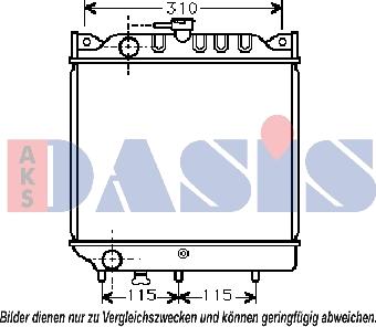 AKS Dasis 320010N - Радиатор, охлаждане на двигателя vvparts.bg