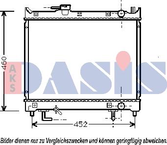 AKS Dasis 320011N - Радиатор, охлаждане на двигателя vvparts.bg