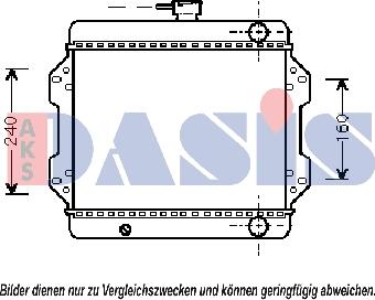 AKS Dasis 320030N - Радиатор, охлаждане на двигателя vvparts.bg