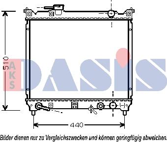 AKS Dasis 320021N - Радиатор, охлаждане на двигателя vvparts.bg