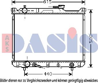 AKS Dasis 320023N - Радиатор, охлаждане на двигателя vvparts.bg