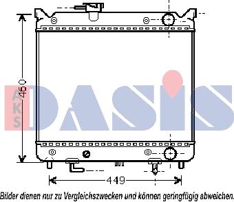 AKS Dasis 320022N - Радиатор, охлаждане на двигателя vvparts.bg