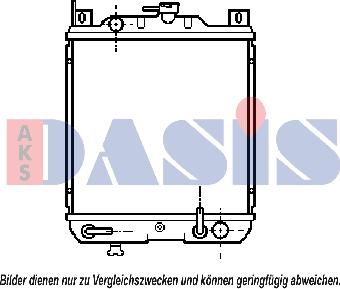 AKS Dasis 320070N - Радиатор, охлаждане на двигателя vvparts.bg