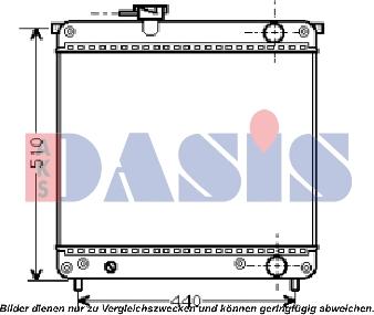 AKS Dasis 320340N - Радиатор, охлаждане на двигателя vvparts.bg