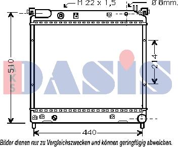 AKS Dasis 320360N - Радиатор, охлаждане на двигателя vvparts.bg