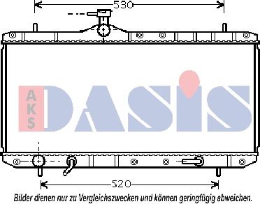 AKS Dasis 322005N - Радиатор, охлаждане на двигателя vvparts.bg