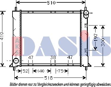 AKS Dasis 370027N - Радиатор, охлаждане на двигателя vvparts.bg