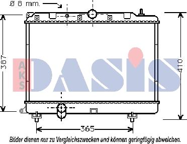 AKS Dasis 370350N - Радиатор, охлаждане на двигателя vvparts.bg