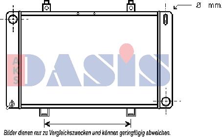 AKS Dasis 250120N - Радиатор, охлаждане на двигателя vvparts.bg