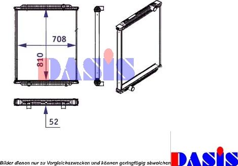 AKS Dasis 260006N - Радиатор, охлаждане на двигателя vvparts.bg