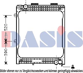 AKS Dasis 260003N - Радиатор, охлаждане на двигателя vvparts.bg