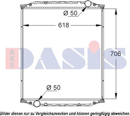 AKS Dasis 262110S - Радиатор, охлаждане на двигателя vvparts.bg