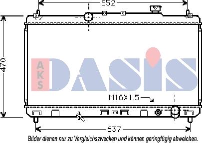 AKS Dasis 219071N - Радиатор, охлаждане на двигателя vvparts.bg